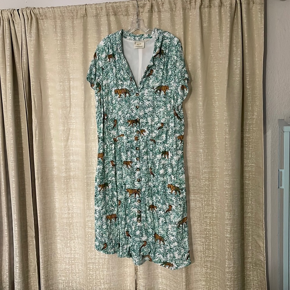 Maeve for Anthropologie Cheetah Dress